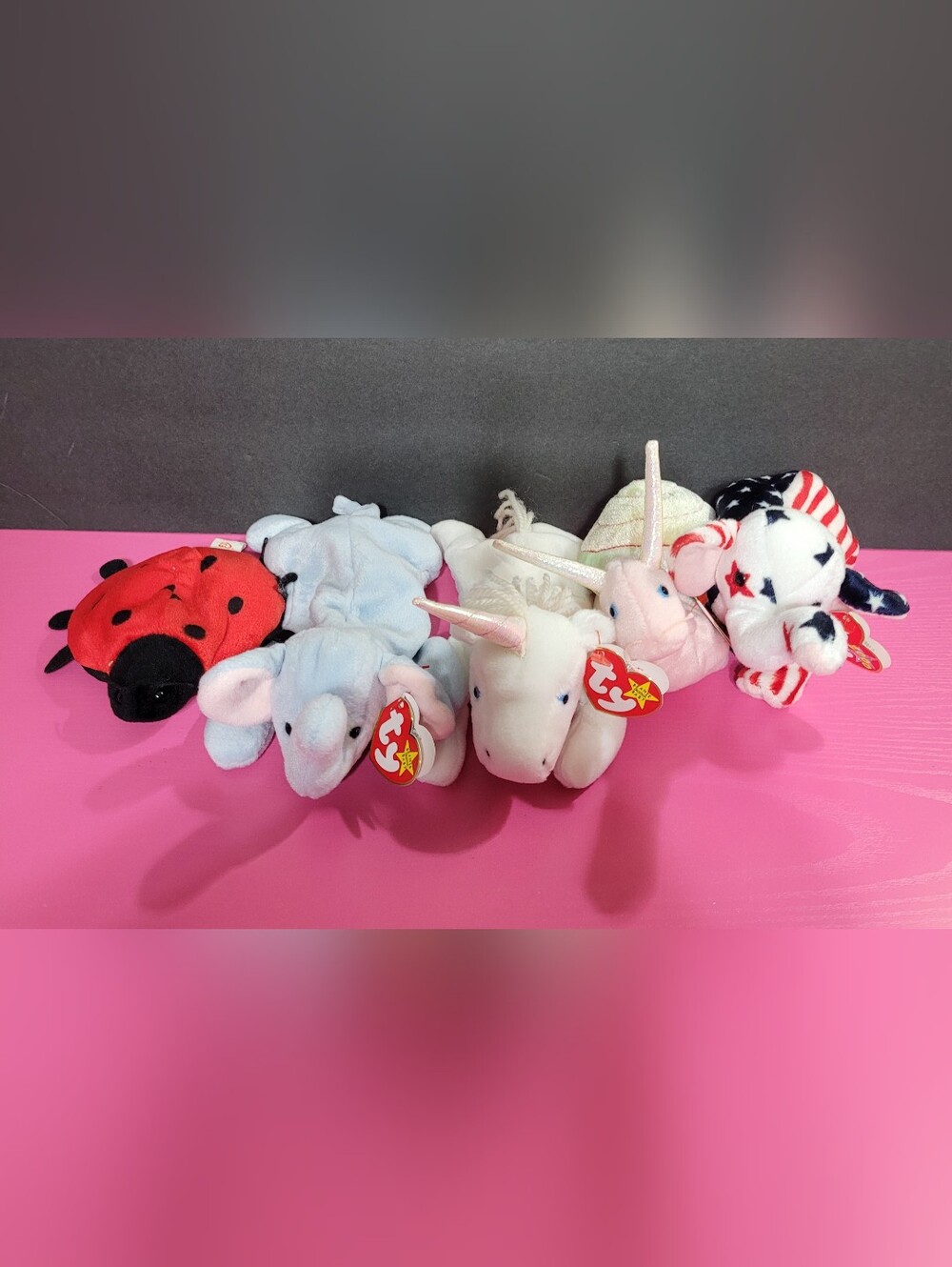 Ty Beanie Babies Plush Animals Set Of 5 See Description (1741)